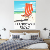 landdwyn Beach Anglesey Wales travel poster Leinwanddruck (Insitu (Schlafzimmer))