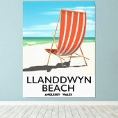 landdwyn Beach Anglesey Wales travel poster Leinwanddruck (Insitu (Holzboden))