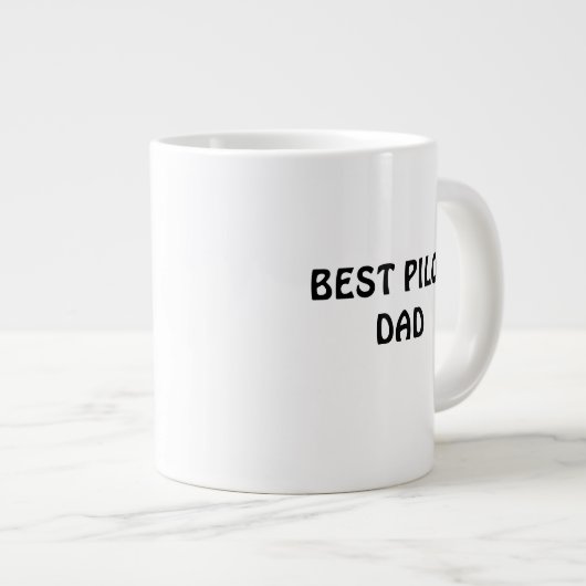 Landeanflug des Piloten-Vaters Jumbo-Tasse (Vorderseite Rechts)