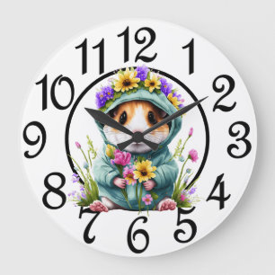 Landehamster-Acrylklemme Große Wanduhr