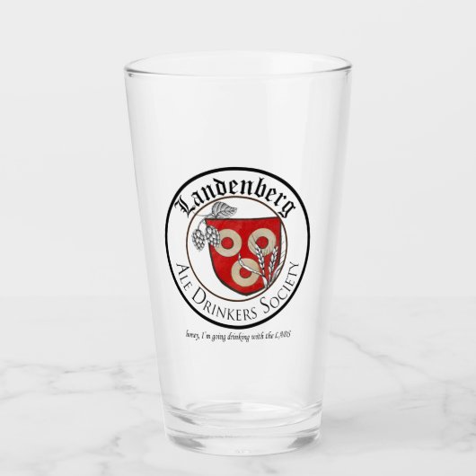 Landenberg Ale Trinker Gesellschaft Pintglas Glas (Vorderseite)