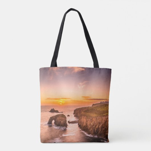 Landend End Sunset Enys Dodnan Armed Knight Cornwa Tasche (Rückseite)