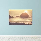 Landend End Sunset, San Francisco Stretched Leinwa Leinwanddruck (Insitu (Holzboden))