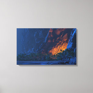 Landende (Nacht) Leinwanddruck