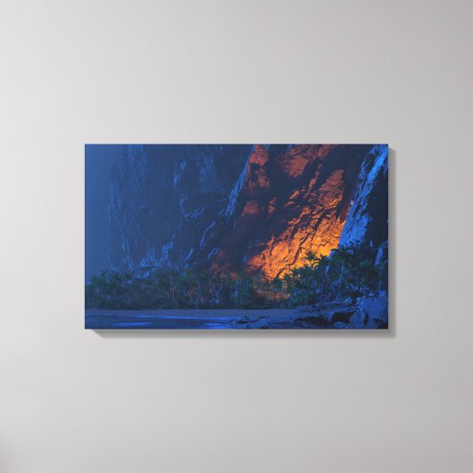 Landende (Nacht) Leinwanddruck (Vorderseite)