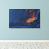 Landende (Nacht) Leinwanddruck (Insitu (Holzboden))