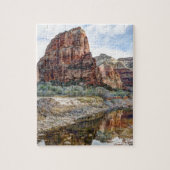 Landende Zion Nationalpark-Engel - Digital-Farbe Puzzle (Vertikal)