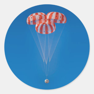 Landeplatz des Orion Spacecraft Fallschirms Runder Aufkleber