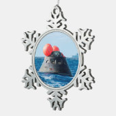 Landeplatz des Orion Spacecraft Fallschirms Schneeflocken Zinn-Ornament (Rechts)