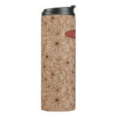 Länder Blume Handgezeichnetes Muster Tan Vintag Thermosbecher (Nach links gedreht)