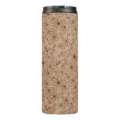 Länder Blume Handgezeichnetes Muster Tan Vintag Thermosbecher (Rückseite)