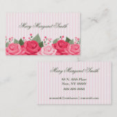 Länder-Chic-Rose/Streifen-Anruf/Visitenkarte Visitenkarte (Vorne/Hinten)