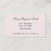 Länder-Chic-Rose/Streifen-Anruf/Visitenkarte Visitenkarte (Rückseite)