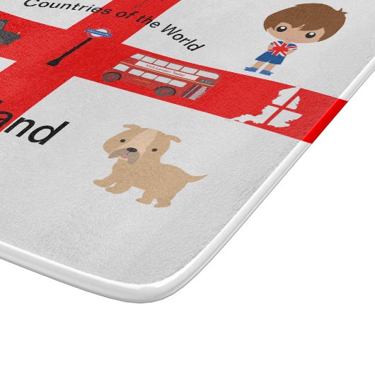 Länder der Welt - England 2 Schneidebrett (Ecke)