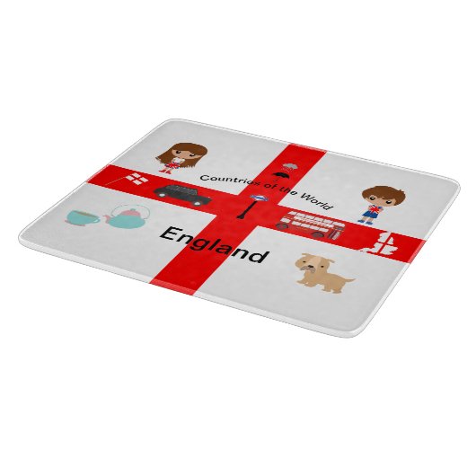 Länder der Welt - England 2 Schneidebrett (Ecke)