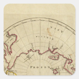 Länder des Nordpol Quadratischer Aufkleber