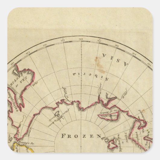 Länder des Nordpol Quadratischer Aufkleber (Vorderseite)