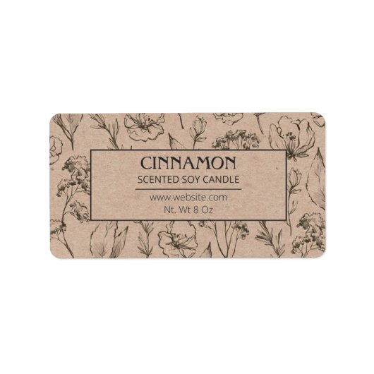 Länder-Kraft-Wildblume und Kräuterkerzen Adressaufkleber (Vorne)