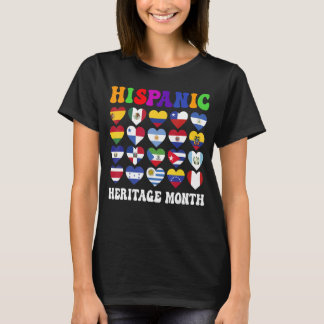 Länder Lateinamerikas Flaggen Hispanischer Erbe Mo T-Shirt