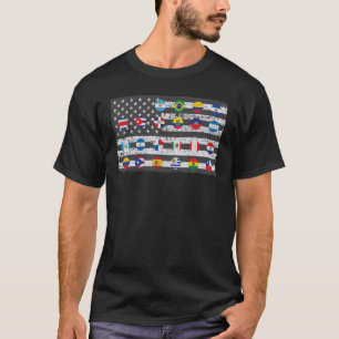 Länder Lateinamerikas - Halbjahrsflaggen T-Shirt