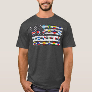 Länder Lateinamerikas - Halbjahrsflaggen T-Shirt