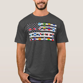 Länder Lateinamerikas - Halbjahrsflaggen T-Shirt