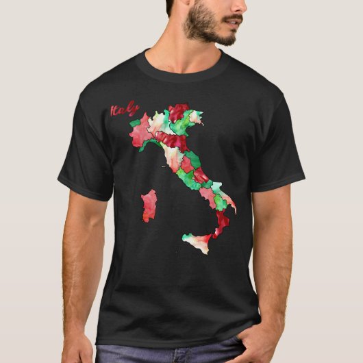 Länder mit Aquakultur - Italien T-Shirt (Vorderseite)