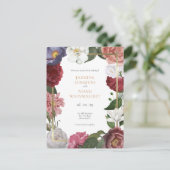 Länder Rose Imitate Gold Foil Save the Date Postkarte (Stehend Vorderseite)