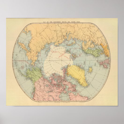 Länder um den Nordpol Poster (Vorne)