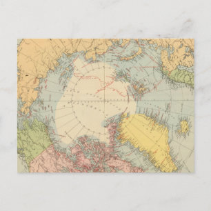 Länder um den Nordpol Postkarte