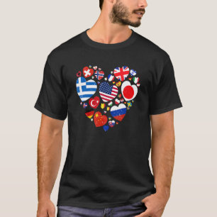 Länder unter internationalen Flaggen T-Shirt