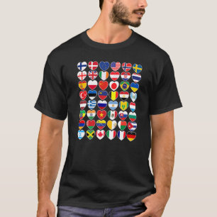 Länder unter internationalen Flaggen T-Shirt