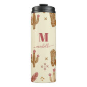 Länder-Western-Handgezeichnetes Muster-Monogramm-S Thermosbecher (Vorderseite)
