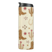 Länder-Western-Handgezeichnetes Muster-Monogramm-S Thermosbecher (Nach rechts gedreht)