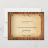 Länder-Western Hochzeiten-RSVP-Antwortkarten RSVP Karte (Vorderseite)