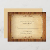 Länder-Western Hochzeiten-RSVP-Antwortkarten RSVP Karte (Vorne/Hinten)