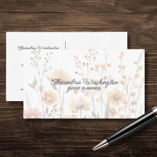 Länder-Wildblumen mit QR-Code Visitenkarte