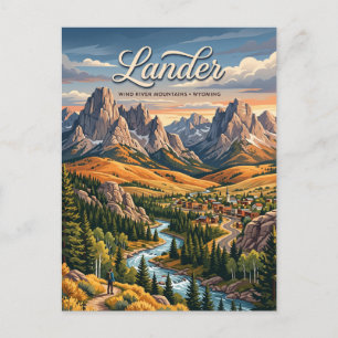 Lander, Wyoming Postkarte