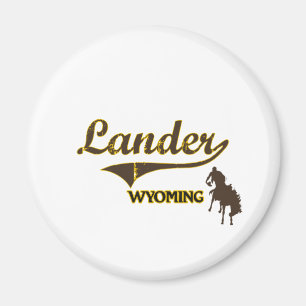 Lander-Wyoming-Stadt-Klassiker Magnet