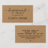 Länderbeschreibung, Kraft-Engagement-Party-Ticket Begleitkarte (Vorne/Hinten)