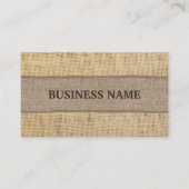 Länderbezogene Visitenkarten für Rustikal-Burlap Visitenkarte (Vorderseite)