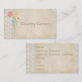 Länderbezogene Visitenkarten für Rustikal-Burlap Visitenkarte (Vorne/Hinten)