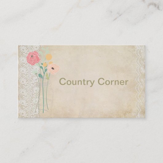 Länderbezogene Visitenkarten für Rustikal-Burlap Visitenkarte (Vorderseite)