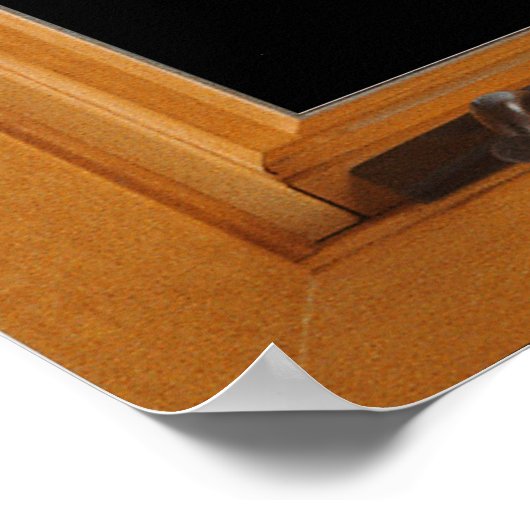 Länderbild mit Fenster "Bird Square Imitats" Poster (Ecke)