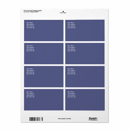 Länderblaue Versandmarke (Vorne)