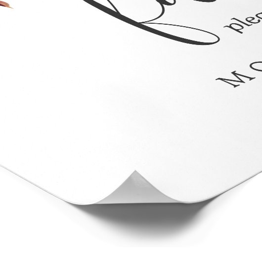 Länderblock | Gastgeschenk Hochzeit Herbst Blume Poster (Ecke)