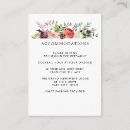 Länderblock | Hochzeit im Herbst Hotel Unterkunft Begleitkarte