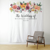 Länderblock | Hochzeitshintergrund - Foto Wandteppich (Beispiel)