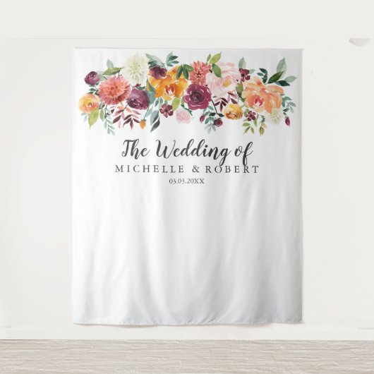 Länderblock | Hochzeitshintergrund - Foto Wandteppich (Vorderseite)