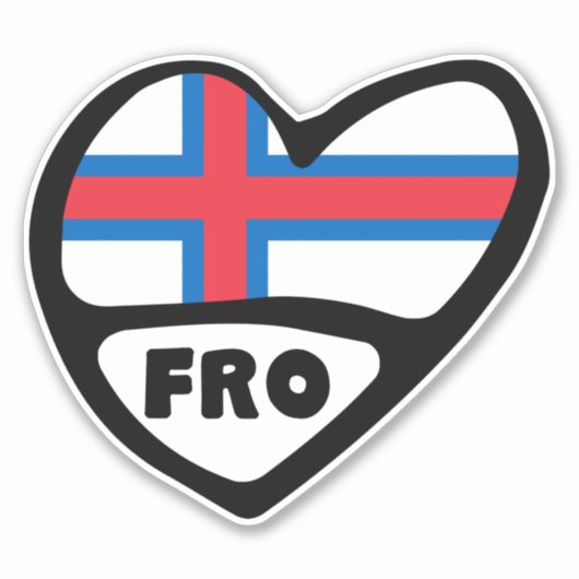 Ländercode der Färöer - FRO Aufkleber (Vorderseite)